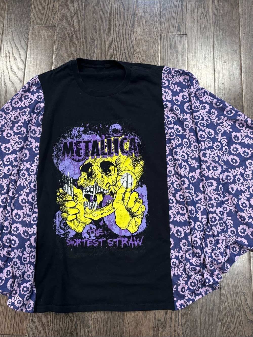 Metallica batwing sleeve Purple Graphic Band Tee heavy metal
